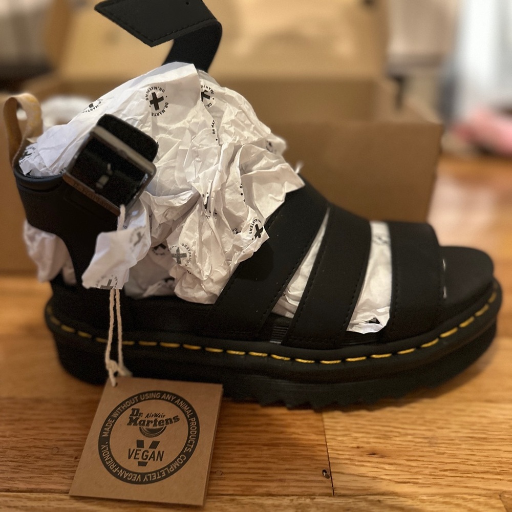 Open Box - Vegan Docs Black Women's Sandals
